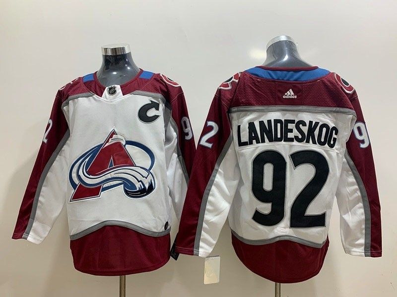 NHL Colorado Avalanche #92 Gabriel Landeskog White New Adidas Jersey