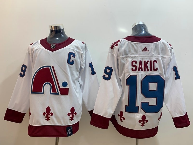 NHL Colorado Avalanche #19 Joe Sakic White 2021 Reverse Retro Jersey Adidas jersey