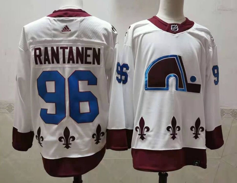 NHL Colorado Avalanche #96 Mikko Rantanen White 2021 Reverse Retro Jersey Adidas jersey