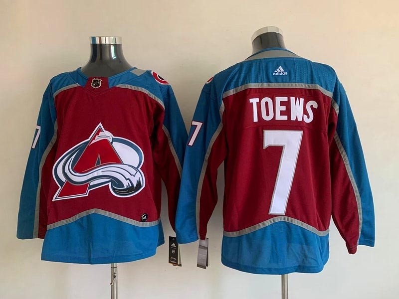 NHL Colorado Avalanche #7 Devon Toews Burgundy Adidas New Jersey