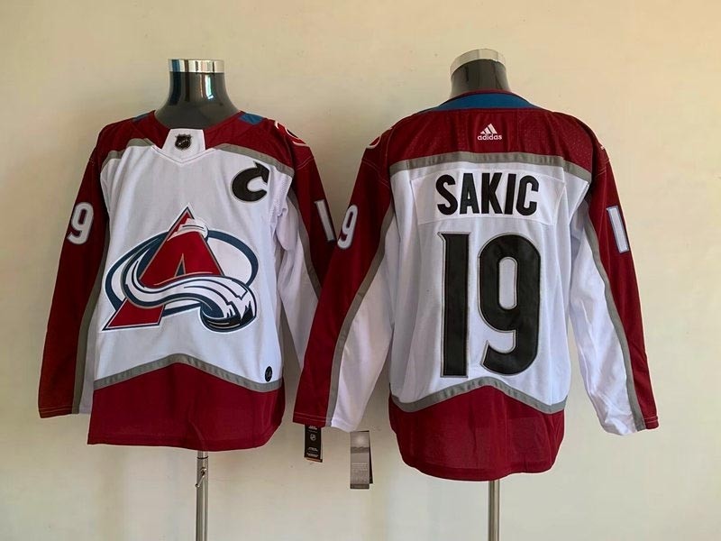 NHL Colorado Avalanche #19 Joe Sakic White Adidas New Jersey