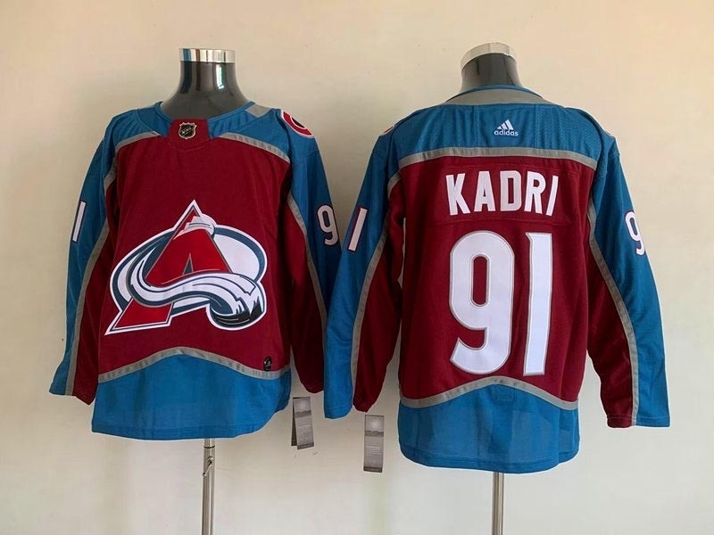 NHL Colorado Avalanche #91 Nazem Kadri Burgundy Adidas New Jersey