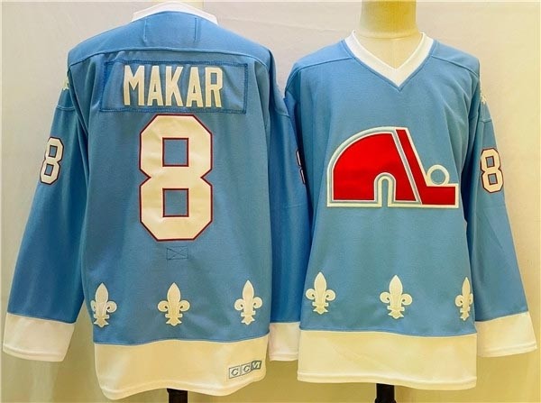 Men's Colorado Avalanche #8 Cale Makar Light Blue Throwback CCM Jersey