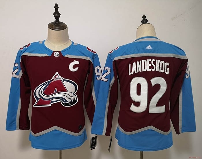 Women Colorado Avalanche #92 Gabriel Landeskog Red New Adidas Jersey