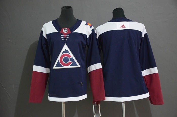 YouthColorado Avalanche Blank Navy Alternate Adidas Jersey