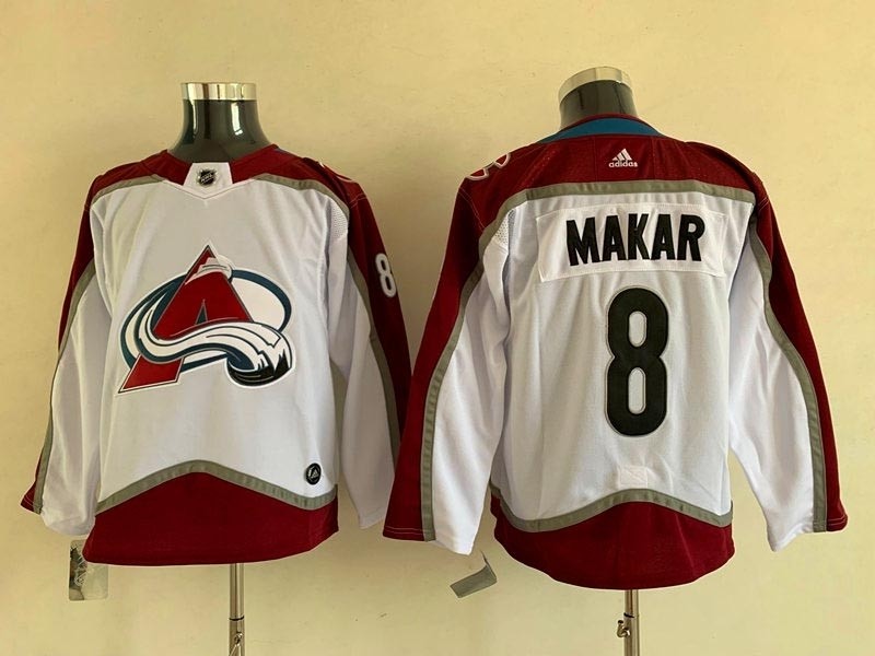 Youth Colorado Avalanche #8 Cale Makar White Adidas Jersey