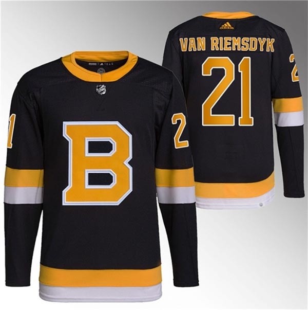 Men's Boston Bruins #21 James Van Riemsdyk Black Home Adidas Stitched Jersey