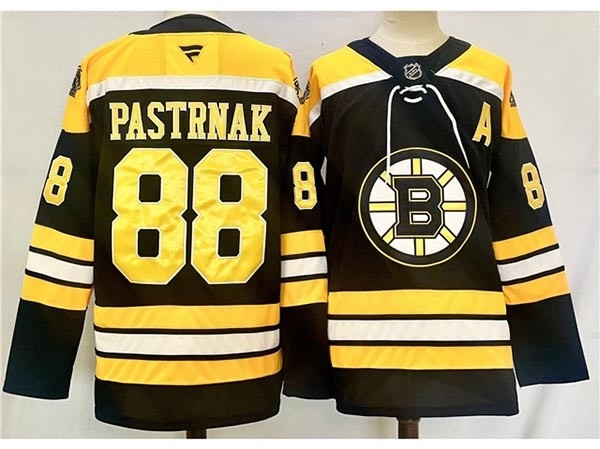 Men's Boston Bruins #88 David Pastrnak 2024-25 Black Jersey