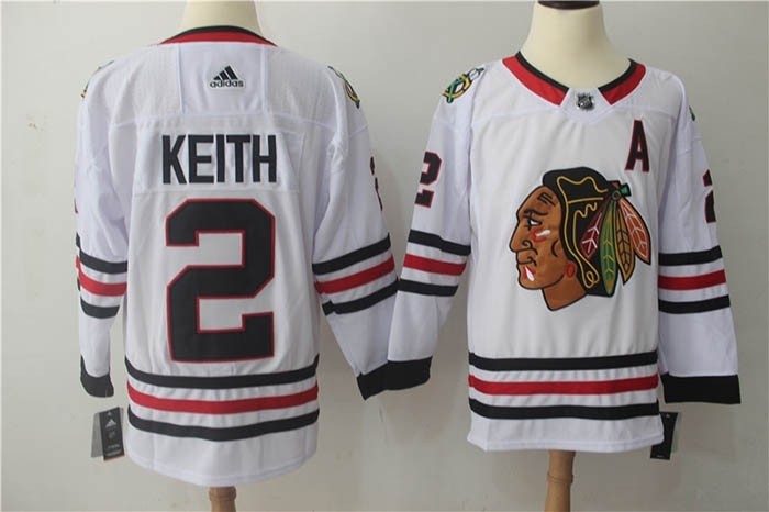 NHL Chicago Blackhawks #2 Duncan Keith White Adidas Jersey