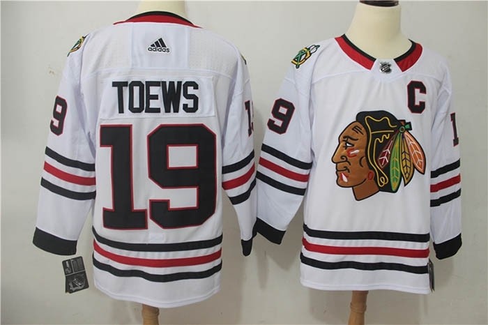 NHL Chicago Blackhawks #19 Jonathan Toews White Adidas Jersey