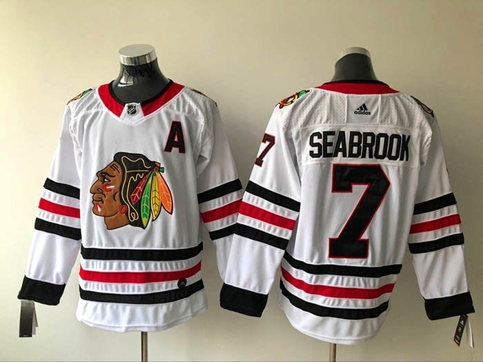 NHL Chicago Blackhawks #7 Brent Seabrook White Adidas Jersey