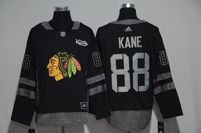 NHL Chicago Blackhawks #88 Patrick Kane Black 100th Centennal Classic Jersey