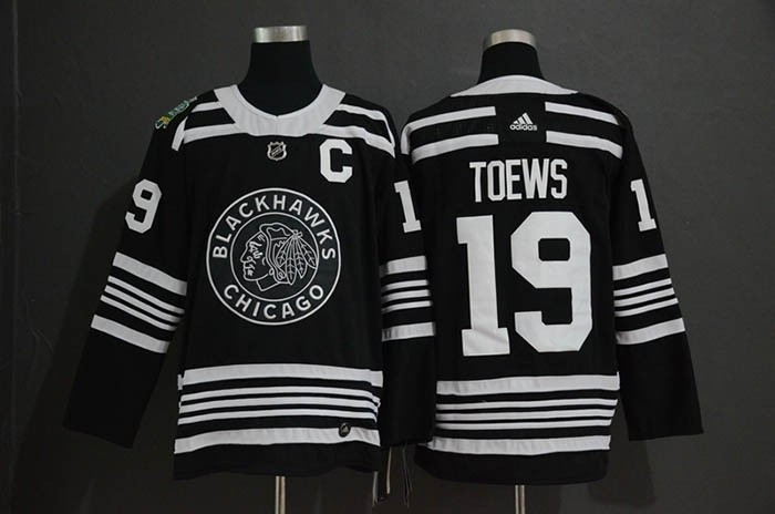 NHL Chicago Blackhawks #19 Jonathan Toews black 2019 Winter Classic Jersey