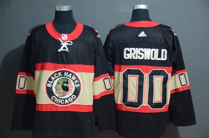 NHL Chicago Blackhawks #00 Clark Griswold Black New Third Adidas Jersey