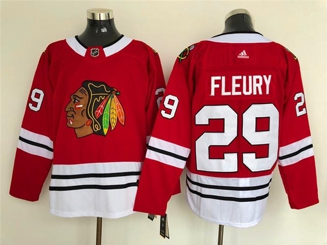 NHL Chicago Blackhawks #29 Marc-Andre Fleury Red Adidas Jersey