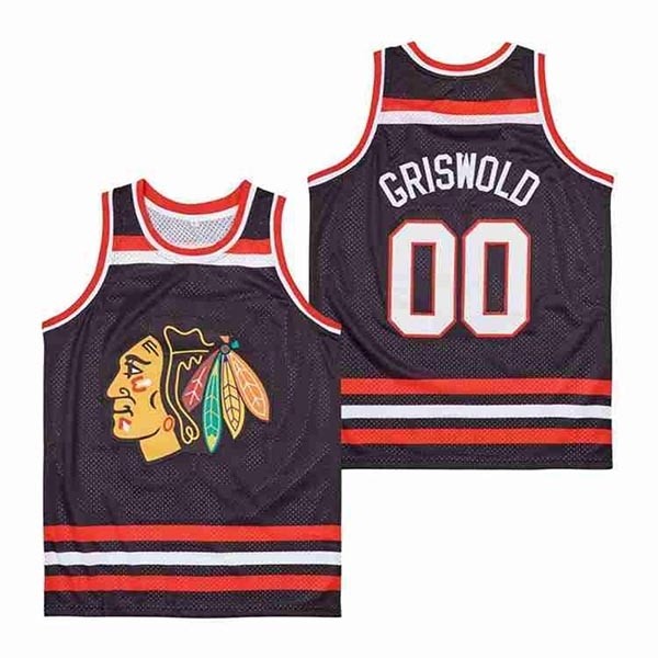 NHL Chicago Blackhawks  #00 Clark Griswold Black Vest Stitched Jersey