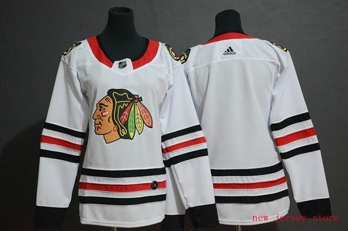 Women Chicago Blackhawks White Adidas Jersey