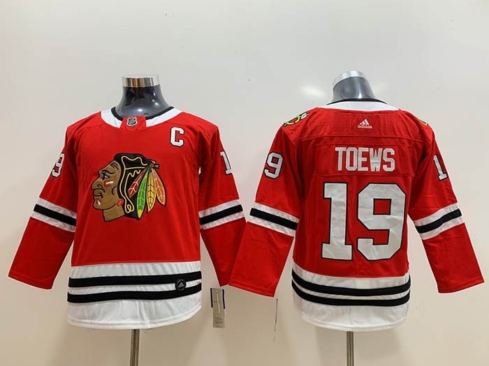 Youth Chicago Blackhawks #19 Jonathan Toews Red Adidas Jersey