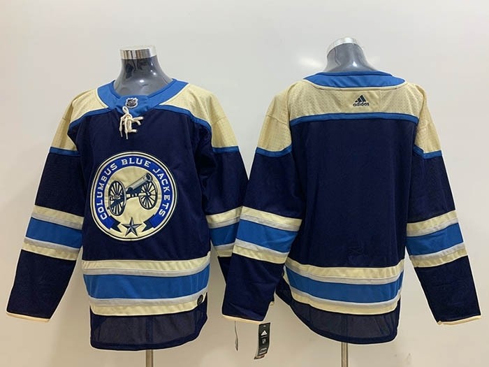 NHL Columbus Blue Jackets Blank Navy Third Adidas Jersey