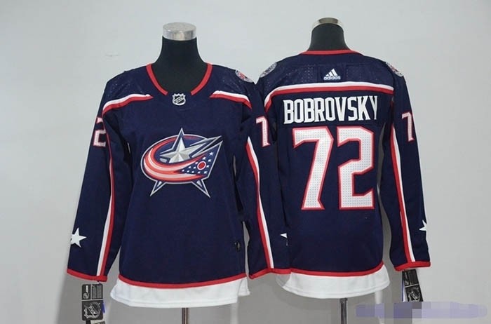 Youth Columbus Blue Jackets #72 Sergei Bobrovsky Navy Adidas Jersey