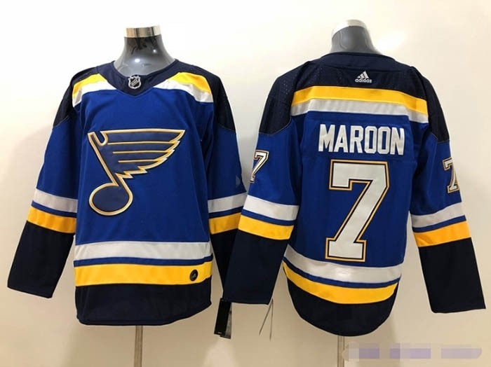 NHL St. Louis Blues #7 Patrick Maroon Blue Adidas Jersey