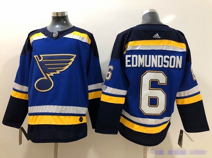 NHL St. Louis Blues #6 Joel Edmundson Blue Adidas Jersey