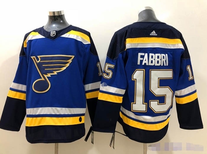 NHL St. Louis Blues #15 Robby Fabbri Blue Adidas Jersey