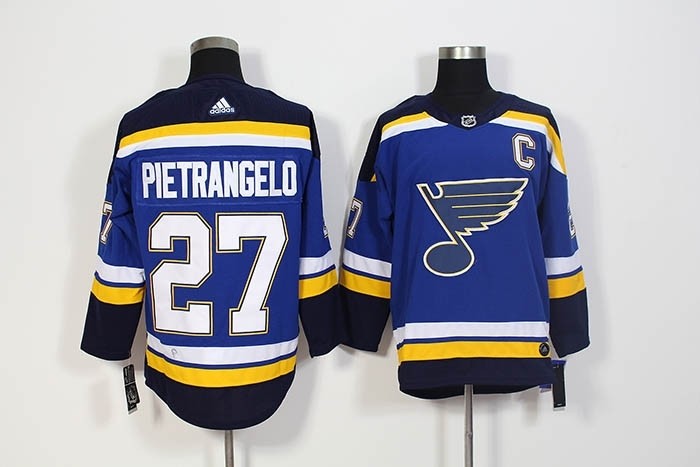 NHL St. Louis Blues #27 Alex Pietrangelo Blue Adidas Jersey