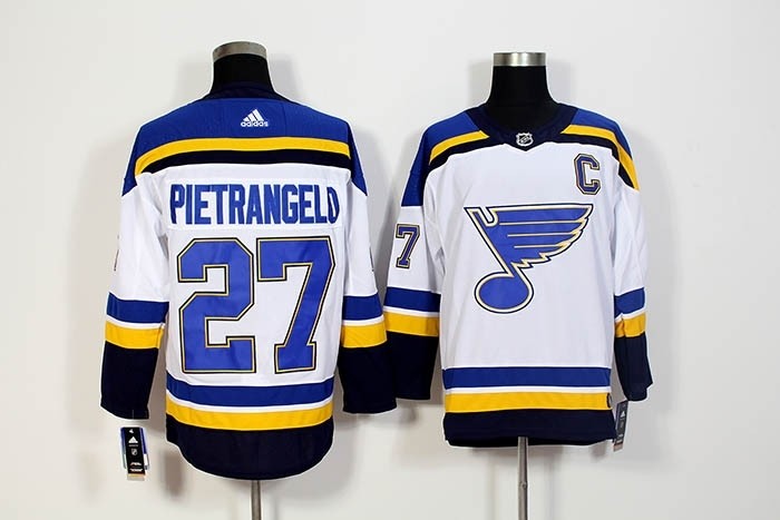 NHL St. Louis Blues #27 Alex Pietrangelo White Adidas Jersey