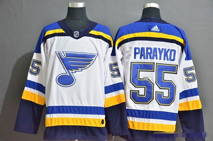 NHL St. Louis Blues #55 Colton Parayko White Adidas Jersey