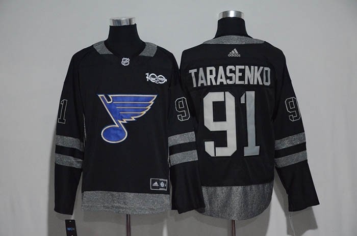 NHL St Louis Blues #91 Vladimir Tarasenko Black 100th Centennal Classic Premier Jersey