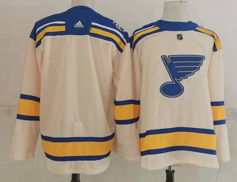 Men's St Louis Blues Blank Cream 2022 Winter Classic Authentic Jersey