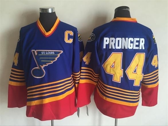 Men's St. Louis Blues #44 Chris Pronger 1995 Blue Throwback CCM Jersey