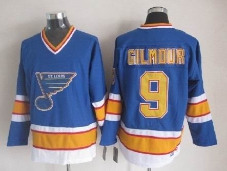 Men's St. Louis Blues #9 Shayne Corson Blue Throwback CCM Jersey