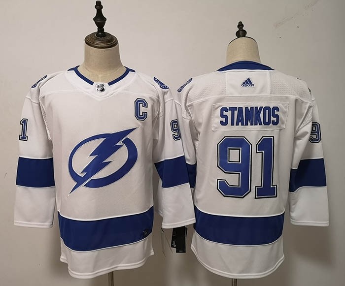 Women Tampa Bay Lighting #91 Steven Stamkos White Adidas Jersey