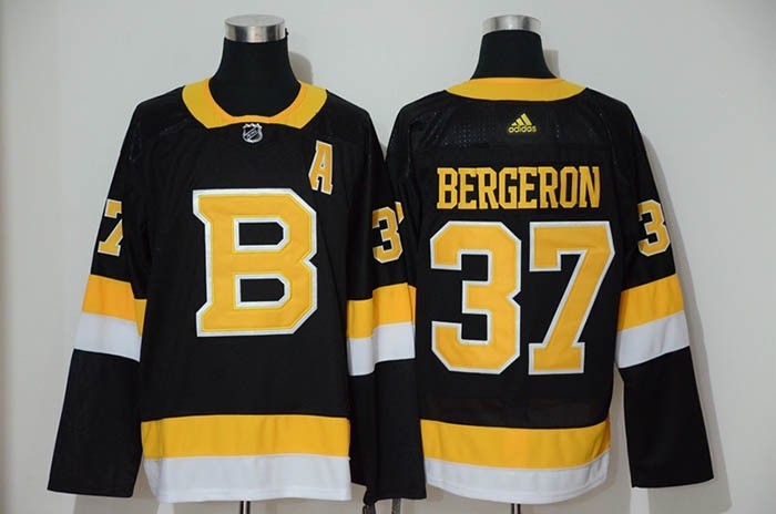 NHL Boston Bruins #37 Patrice Bergeron Black Adidas Reissue Jersey