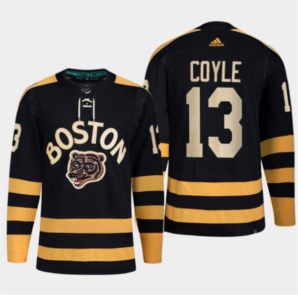 Men's Boston Bruins #13 Charlie Coyle Black Classic Primegreen Stitched Jersey