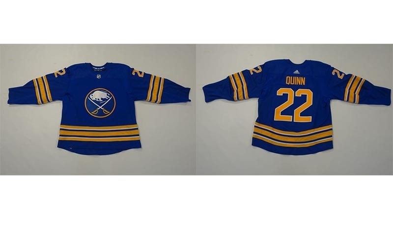 Men's Buffalo Sabres #22 Jack Quinn Royal Blue Adidas 2022-23 Player Home NHL jersey