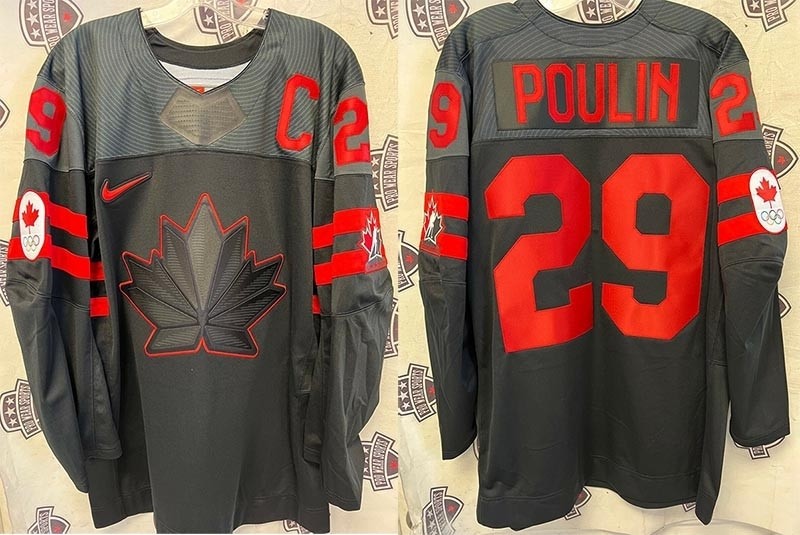 Men's 2022 Team Canada Olympic #29 Marie-Philip Poulin Black Nike Hockey Jersey