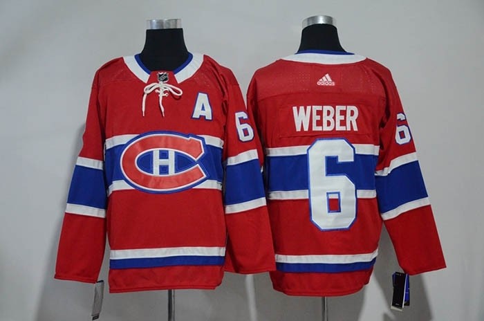 NHL Montreal Canadiens #6 Shea Weber Red Adidas Jersey