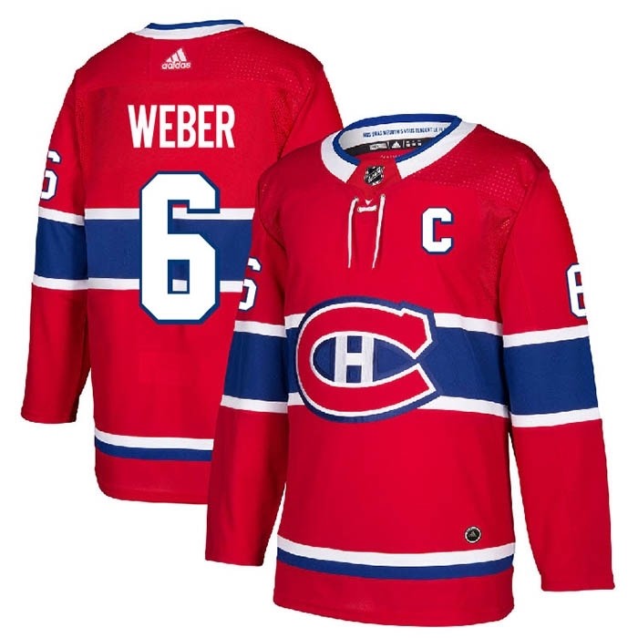 NHL Montreal Canadiens #6 Shea Weber Red with C patch Adidas Jersey