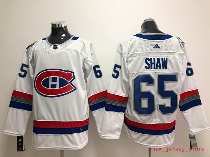 NHL Montreal Candiens #65 Andrew Shaw White 100th Classic Premier Jersey