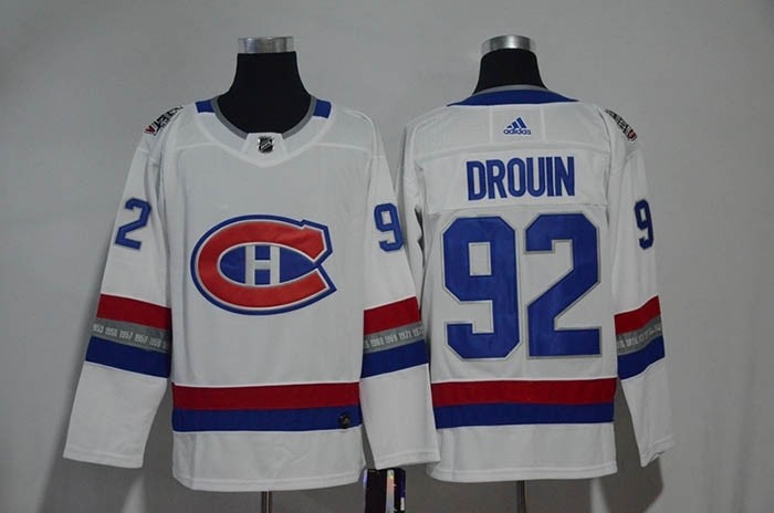 NHL Montreal Candiens #92 Jonathan Drouin White 100th Classic Premier Jersey