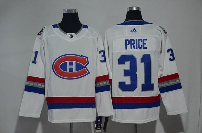 NHL Montreal Candiens #31 Carey Price White 100th Classic Premier Jersey