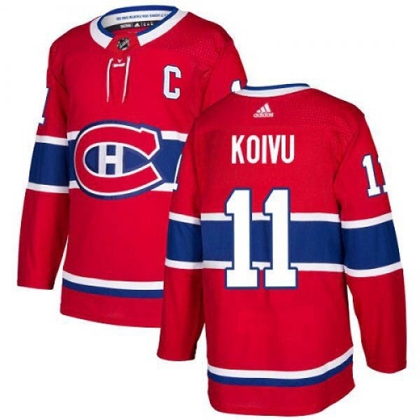 NHL Montreal Canadiens #11 Saku Koivu red with C Adidas jersey