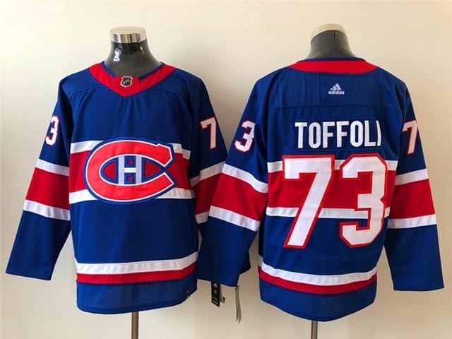 Montreal Canadiens #73 Tyler Toffoli Royal Blue 2020-21 Reverse Retro Jersey