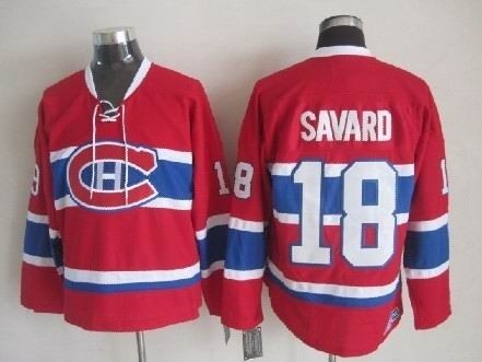 Men's Montreal Canadiens #18 Serge Savard 1970-71 Red Throwback CCM Jersey