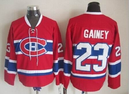 Men's Montreal Canadiens #23 Bob Gainey 1970-71 Red Throwback CCM Jersey