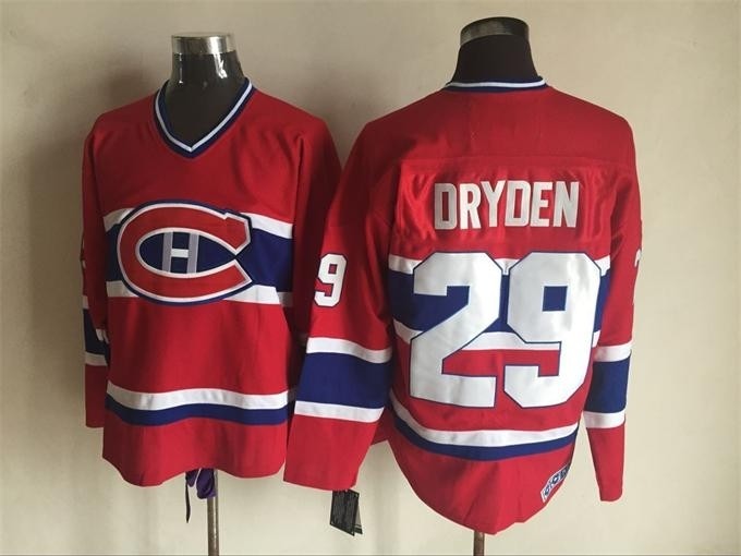 Men's Montreal Canadiens #29  Ken Dryden Red Throwback CCM Jersey