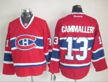 Men's Montreal Canadiens #13 Michael Cammalleri Red Throwback Jersey